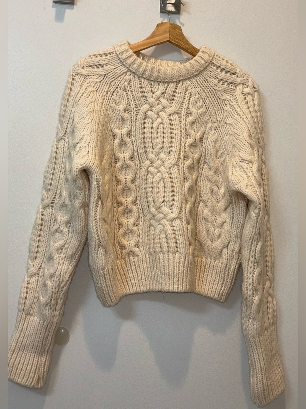 Zara Knit Cream Sweater- Size small